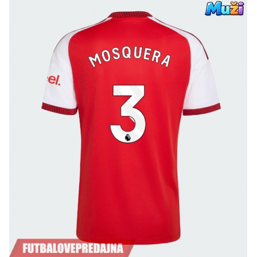 Lacne Muži Futbalové dres Arsenal Cristhian Mosquera #3 2026-27 Krátky Rukáv - Domáci